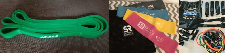 my 3 different types of resistance bands